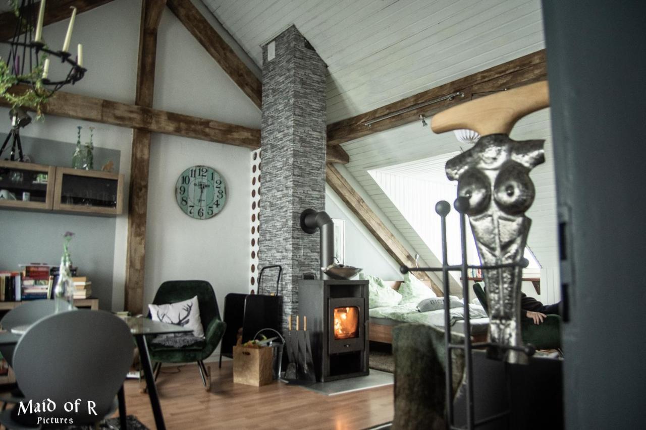 Hof Vierzehnender Im Hohen Venn - 70Qm Fachwerk-Studio - Grosses Wohn-Schlafzimmer Mit Dachterrasse Und Kaminofen - Separate Kueche - Perfekt Fuer Paare - Monschau - Eifel - Hunde Willkommen - Islandpferde Exterior photo