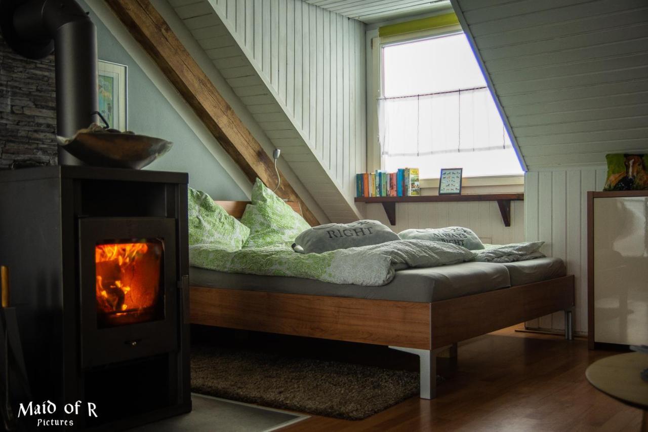 Hof Vierzehnender Im Hohen Venn - 70Qm Fachwerk-Studio - Grosses Wohn-Schlafzimmer Mit Dachterrasse Und Kaminofen - Separate Kueche - Perfekt Fuer Paare - Monschau - Eifel - Hunde Willkommen - Islandpferde Exterior photo